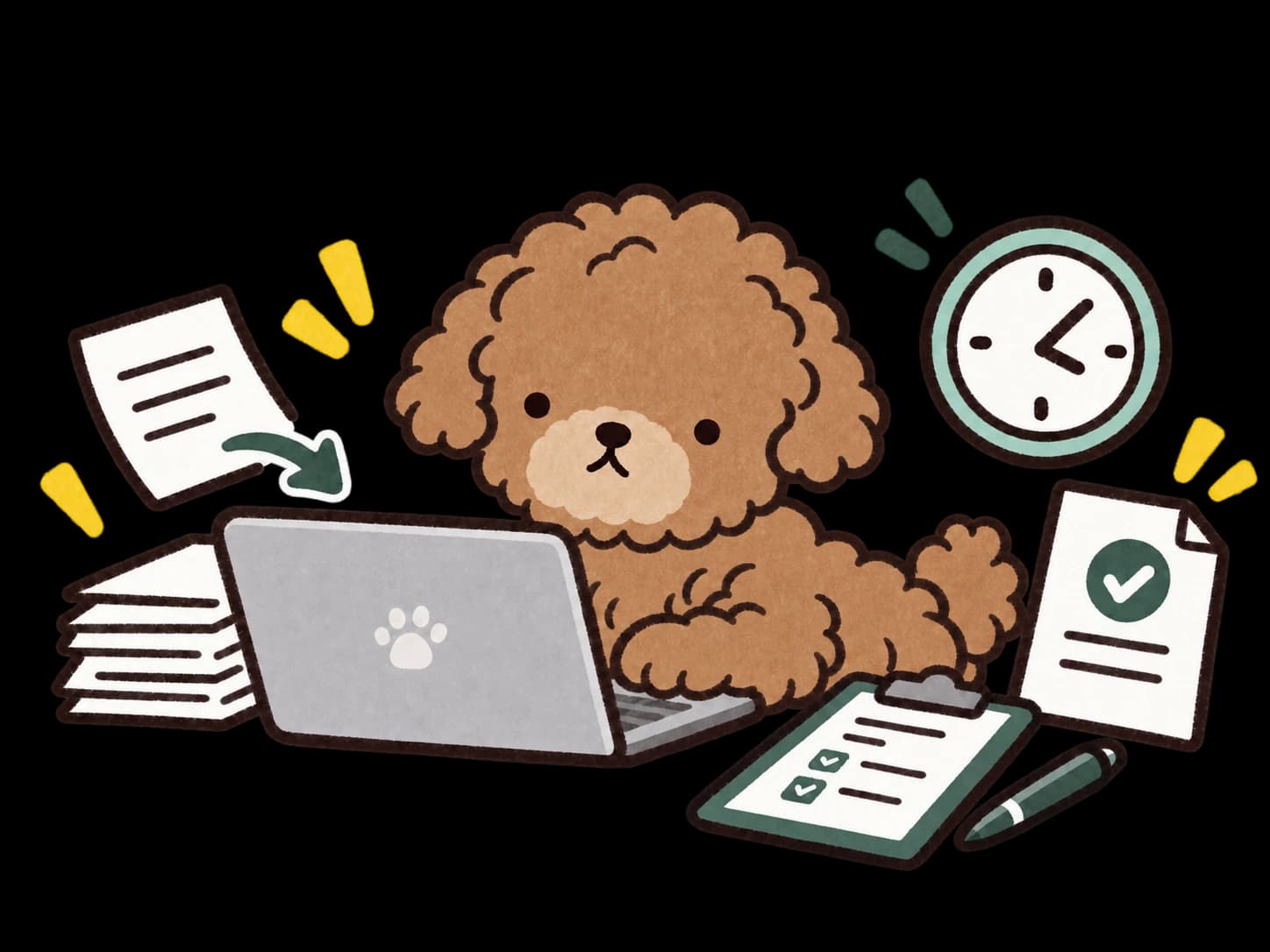 書類づくりをサポートするnicocareのキャラクター、ルイ
